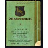 Scarce 1938 British Lions Rugby tour to South Africa illustrated book - titled "Souvenir of Visit of