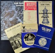 Selection of 1960/70s Chelsea football programmes including 1971 v Club Brugge, 1967 v Leeds