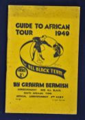 1949 New Zealand All Blacks Rugby Guide to South African - by Graham Beamish (Correspondent 1928 All