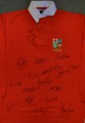 British Lions "Dream Team" signed shirt - from Living with Legends (Matt Dawson) and signed by 16