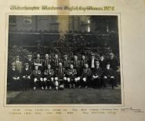 1907/1908 Wolverhampton Wanderers English Cup Winners Photograph complete within frame overall