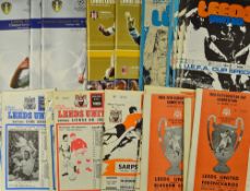 Leeds United home programmes in European competitions to include 1969/1970 Ferencvaros, Liege,
