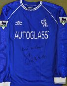 1999-2002 Gianfranco Zola Signed Match Worn Football Shirt signed to the front 'Best Wishes G