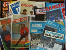 Collection of Scottish football programmes to include 1963 Rangers v Real Madrid v 1967 Cologne, v