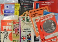 Collection of Welsh Cup Final football programmes to include 1975, 1977, 1979, 1980, 1983, 1986,