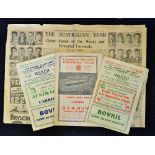 3x interesting Cardiff v Visiting tourist teams from the 1940/50s to include v Australia Saturday