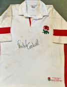 1998 England v The Netherlands Rugby World Cup player's signed No. 2 jersey - Richard Cockerill's