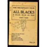 1924/25 New Zealand Rugby Tour Book titled 'The Triumphant Tour of the All Blacks in England,