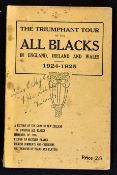 1924/25 New Zealand Rugby Tour Book titled 'The Triumphant Tour of the All Blacks in England,