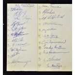 1967 New Zealand All Blacks rugby team autographs - from the tour to the UK - 32 neatly in order
