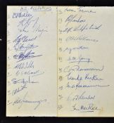 1967 New Zealand All Blacks rugby team autographs - from the tour to the UK - 32 neatly in order