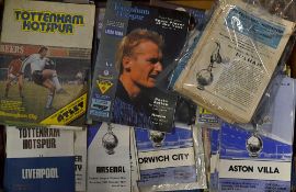 Collection of Tottenham Hotspur home football programmes to include 1960's (69) onwards with a