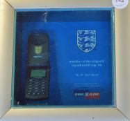 World Cup 1998 Commemorative Motorola Mobile Phone Display issued to the World Cup '98