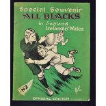 1924 Souvenir Booklet of the All Blacks in England, Ireland & Wales rugby tour - attractive