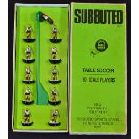 Subbuteo Heavyweight 00 Scale Football Team in original box Ref 8, black and white stripe shirts,