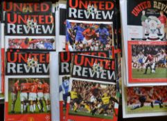 Collection of Manchester United home football programmes to include 1980's, 1990's and 2000's,