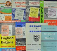 International Football Programme Selection to include 1956 England v Denmark, 1962 England v Austria