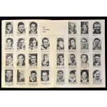1969 "Meet The Best from Australia" rugby player portrait folded sheet - published by Pioneer Motors