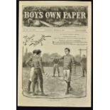 Early 1891 rugby magazine illustration - from The Boys Own Paper" dated Saturday, 21 March 1891