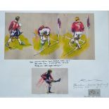 Very Rare Harold Riley and David Beckham Signed Football Print limited to just two identical copies,