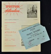 1958 Holland v South Africa football programme date 12 Nov in Eindhoven, in Dutch, appears in