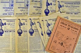 Collection of Tottenham Hotspur home football programmes to include 1933/34 Swansea Town (