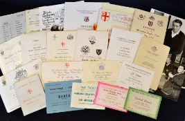 1966/67 Australia Wallabies English leg of the rugby tour to the U.K - good collection of invites (