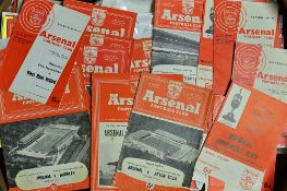 Collection of Arsenal football programmes all homes from 1954 onwards with a good content of
