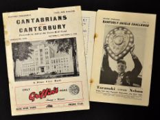 2x 1950's New Zealand rugby club big match programmes to incl 1959 Ranfurly Shield Challenge match