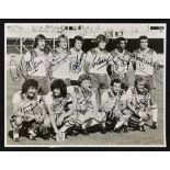 1980 European Championship England Signed Photograph print signed by Watson, Thompson, Clemence,