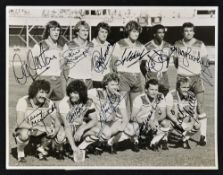 1980 European Championship England Signed Photograph print signed by Watson, Thompson, Clemence,