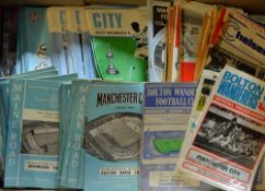 Collection of Manchester City home football programmes from 1960's to 1990's, comprehensive