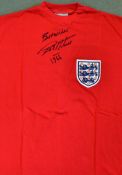 Geoff Hurst Signed England Football Shirt signed to the front in black ink, Best Wishes G Hurst