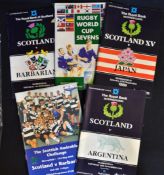 Interesting collection of Scotland rugby programmes from the 1980/90's to incl v Japan '86, v