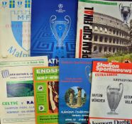 Various European Cup Final football programmes from 1979 onwards to include 1967 Celtic v Racing (