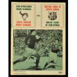 1968 British Lions rugby tour to South Africa - Official South African Rugby Almanac with original