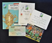 1991 Rugby World Cup Final collection to incl the final programme and ticket Australia vs England,