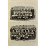 Scarce 1899 Wales v Ireland rugby team photograph - published by "The Illustrated Sporting and