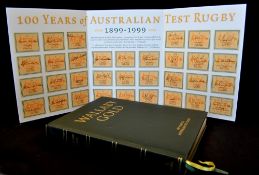 1999 Australian 100yrs of Test Rugby signed book - titled "Wallaby Gold" by Peter Jenkin publ'd 1999