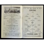 Signed 1957 FA Cup Final Manchester United v Aston Villa Football programme autographed to the