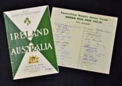 1957/58 Australian Rugby Tour Autographs & Programme - Full official Wallabies squad's signatures