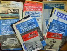 Collection of 1960's football programmes covering most clubs (excluding London) good content of