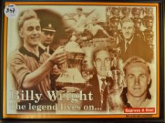 Billy Wright Football Print Poster Express & Star framed measures 43 x 33cm approx.