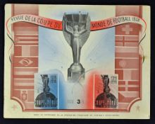 1938 World Cup Football Brochure produced by La Federation France de Football Association,