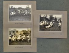 1920/30's Mill Hill v Cranleigh Schools Rugby photographs - on the original photographers mount by
