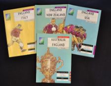 1991 Rugby World Cup England rugby programmes - to incl the Opening and Final vs Australia, 3x group