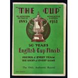The Cup of English Cup Finals 1883-1932 in green decorative covers, appears in G condition