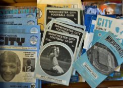 Collection of Manchester City football programmes from 1960's onwards mostly homes but some aways