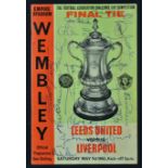 Autographed by West Ham United players 1965 FA Cup Final football programme Leeds United v