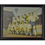 1960/61 Tottenham Hotspur colour picture taken on the White Hart Lane pitch and signed by seven